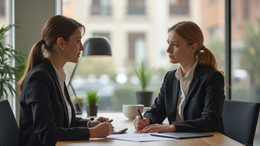 Zwei Geschäftsfrauen führen ein konstruktives Gespräch